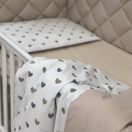 MSonya Bettwäscheset für ein Neugeborenes Baby Mix, Thearts gray-beige
